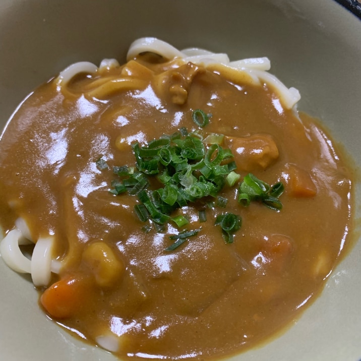 カレーが残ったら‼ぶっかけカレーうどん♪